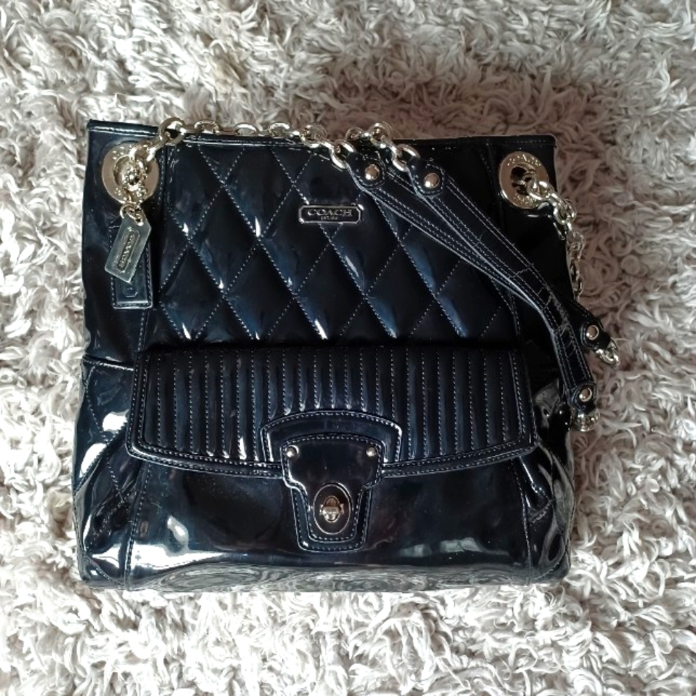 Coach Patent Leather Shoulder Bag